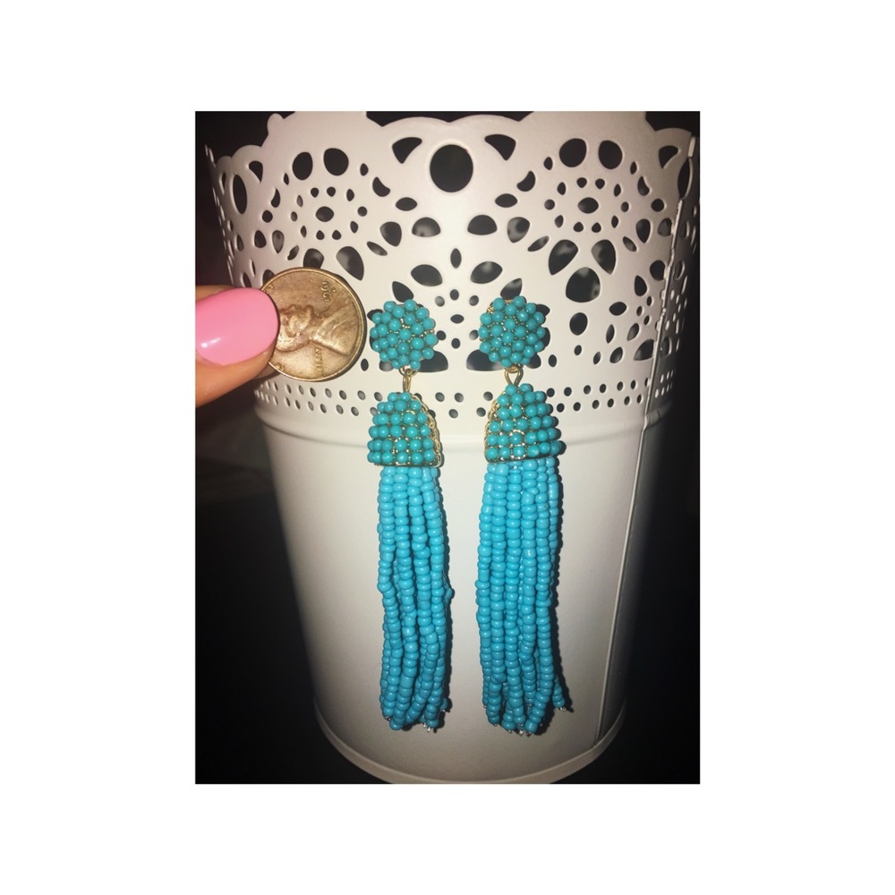 Gorgeous Baublebar turquoise tassel earrings 💙